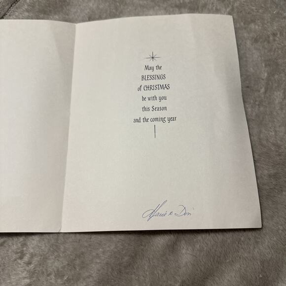 Vintage Christmas Card 9x7 - Picture 3 of 4